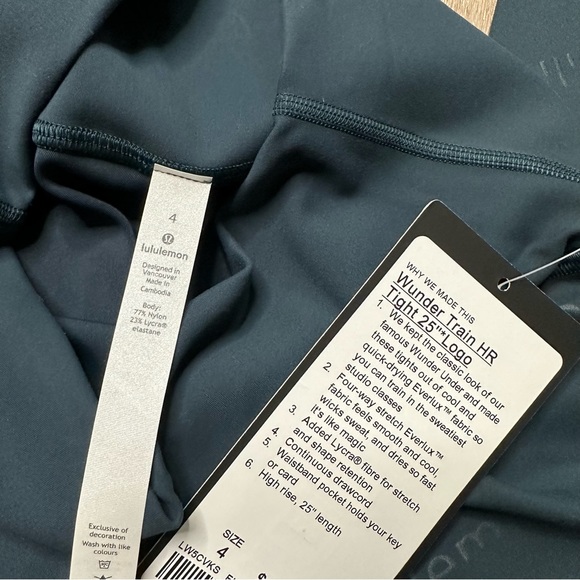 Wunder Train HR Tight 25" *Special Edition Embossed Lululemon Submarine - Picture 3 of 4